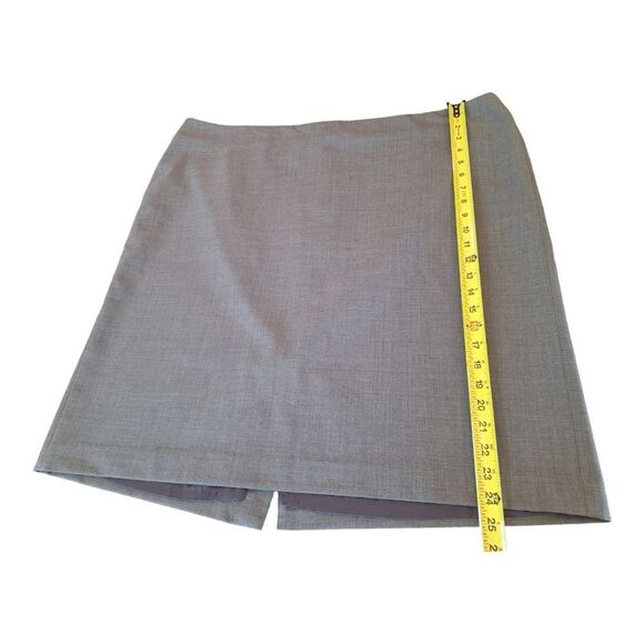 Lands' End Washable Wool Career Skirt Lined  Pencil Skirt Gray Plus Size 22W - Picture 8 of 11
